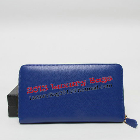 Prada Grainy Leather Wallets 1M1188 Blue Prada Grainy Leather Wallets 1M1188 Blue