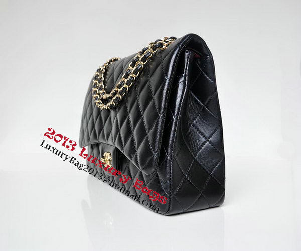 Chanel Maxi Quilted Classic Flap Bag Black Sheepskin A58601 Gold Chanel Maxi Quilted Classic Flap Bag Black Sheepskin A58601 Gold