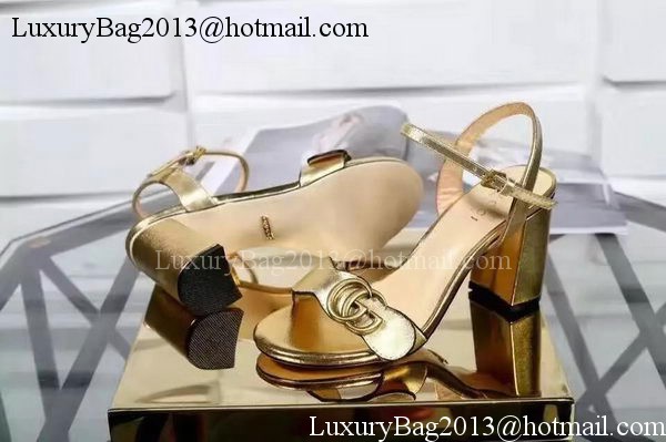 Gucci 80mm Sandal Sheepskin Leather GG1139 Gold Gucci 80mm Sandal Sheepskin Leather GG1139 Gold