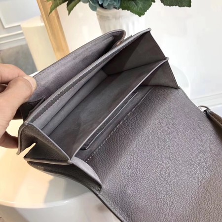 Yves Saint Laurent Leather Cross-body Shoulder Bag Y8004 Grey Yves Saint Laurent Leather Cross-body Shoulder Bag Y8004 Grey