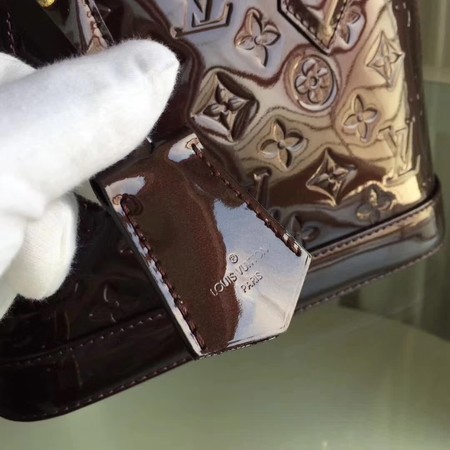 Louis Vuitton Monogram Vernis Alma BB M91606 Brown Louis Vuitton Monogram Vernis Alma BB M91606 Brown