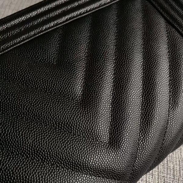 Boy Chanel Original Chevron Leather 67086 Black Boy Chanel Original Chevron Leather 67086 Black