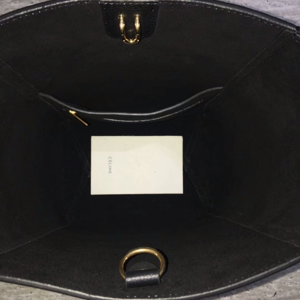 Celine Cabas Phantom Bags Lichee Pattern Leather 77426 Black Celine Cabas Phantom Bags Lichee Pattern Leather 77426 Black
