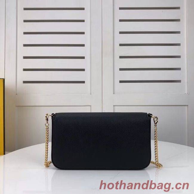 Fendi WALLET ON CHAIN WITH POUCHES leather mini-bag F0005 black&brown Fendi WALLET ON CHAIN WITH POUCHES leather mini-bag F0005 black&brown