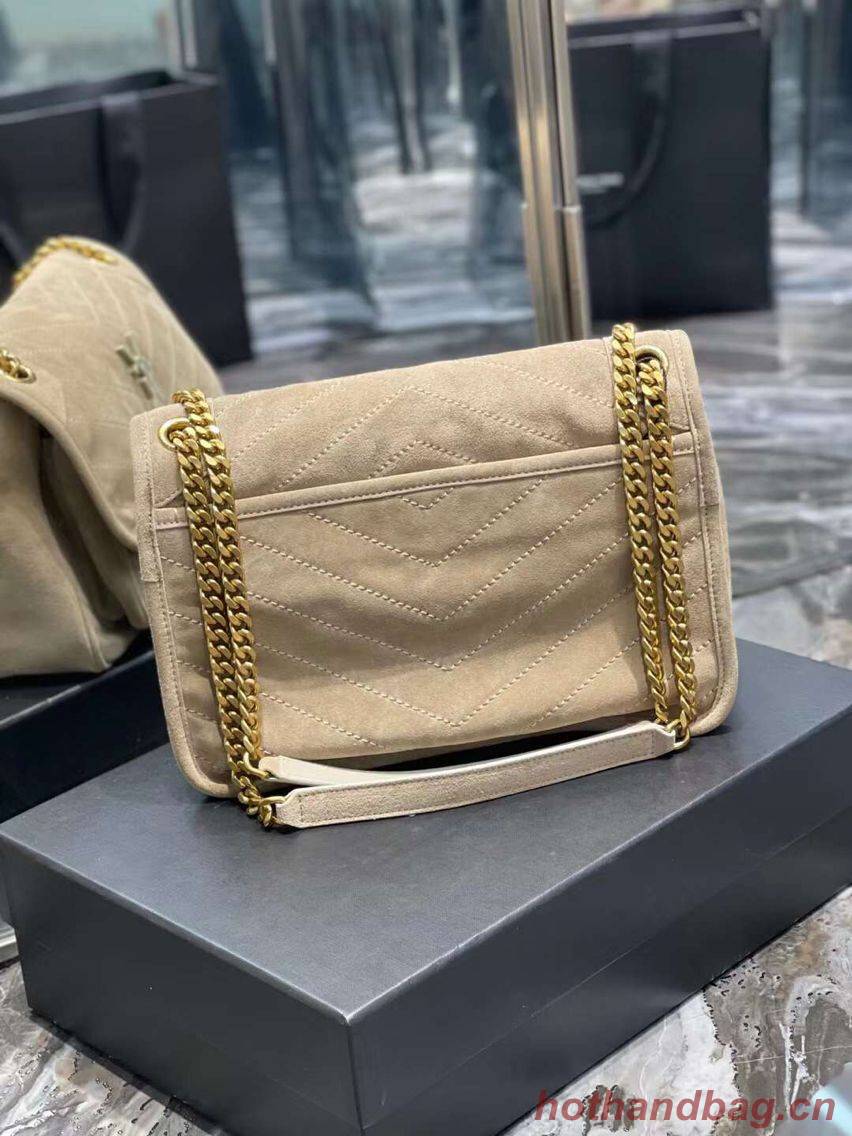 Yves Saint Laurent ENVELOPE MEDIUM BAG IN QUILTED SUEDE Y498004 cream Yves Saint Laurent ENVELOPE MEDIUM BAG IN QUILTED SUEDE Y498004 cream