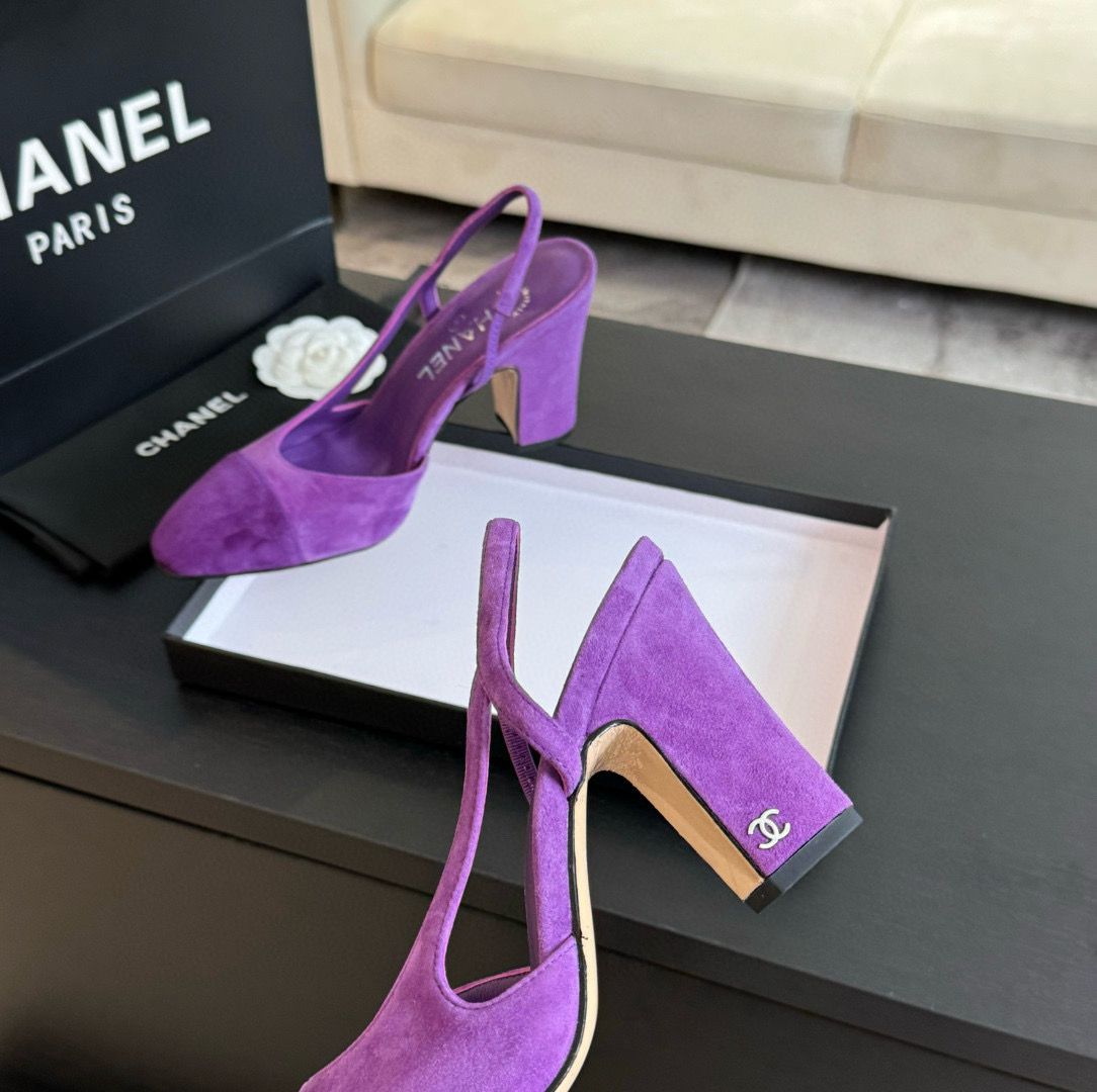 Chanel Sandal 95MM Hight Heels Shoes C50223 Purple Chanel Sandal 95MM Hight Heels Shoes C50223 Purple