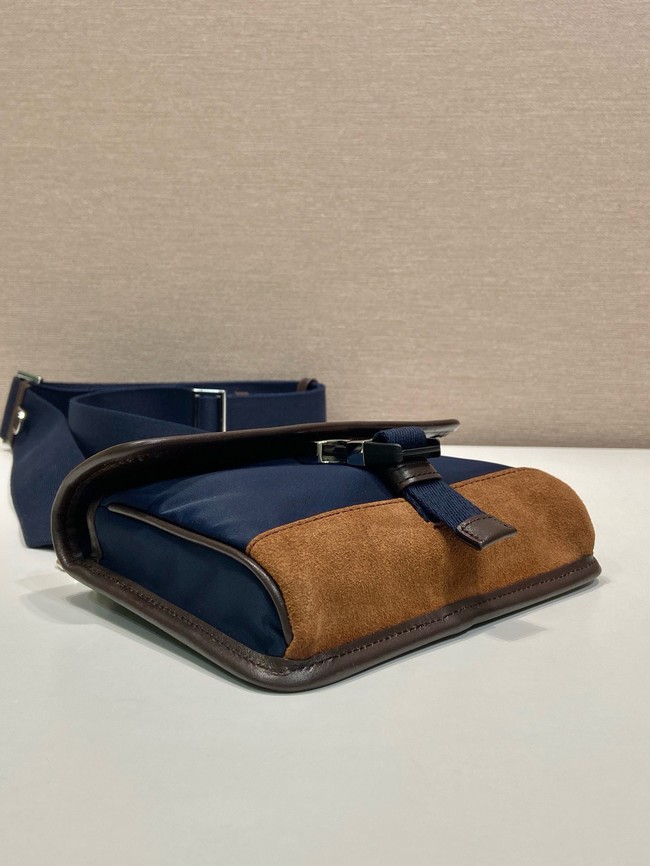 Prada Re-Nylon and Saffiano leather smartphone case 2ZH108 blue