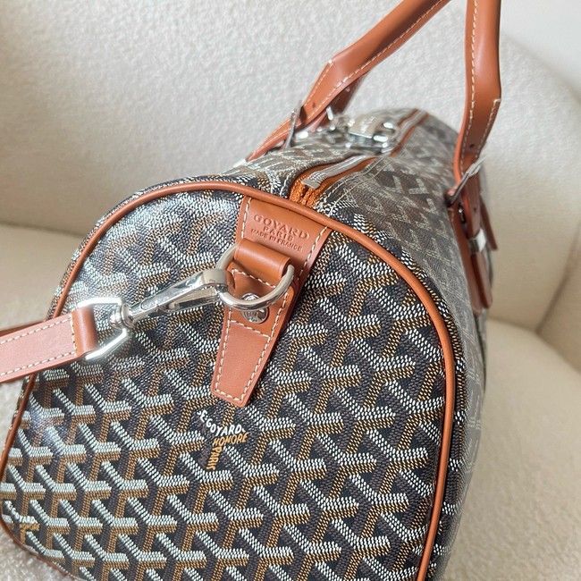 Goyard Calfskin Leather Travel Bag 55699 brown