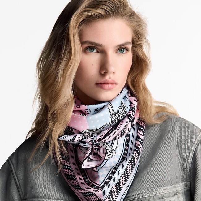 Louis Vuitton Square Scarf Silk Jacquard XT276
