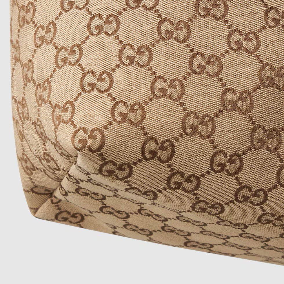 Gucci Giglio Large Tote Bag Variation Beige and Brown GG Canvas 853971 Gucci Giglio Large Tote Bag Variation Beige and Brown GG Canvas 853971