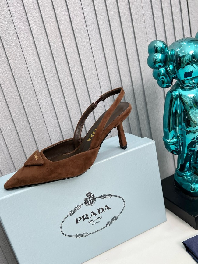 Prada leather slingback pumps 45086-1