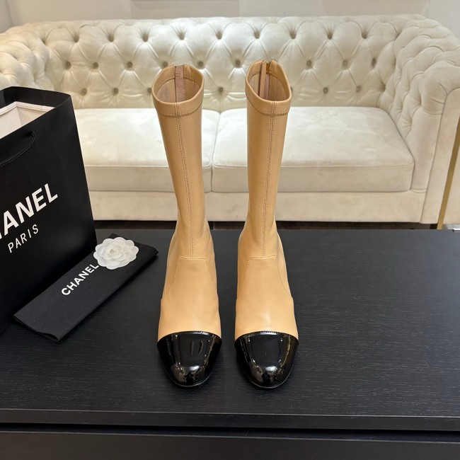 Chanel High Boots Calfskin & Patent Calfskin G46789-3