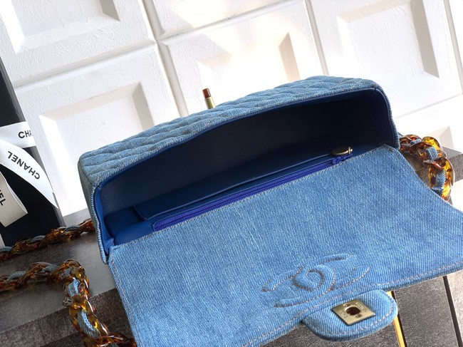 Chanel Flapbag Denim & Gold Metal 1116 Blue