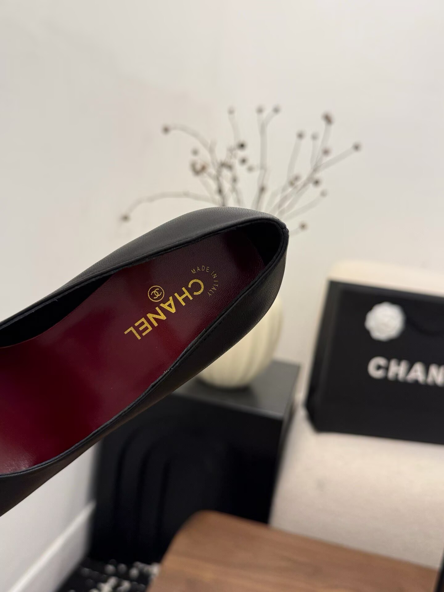 Chanel Pumps Lambskin heel G47188 Green&Black