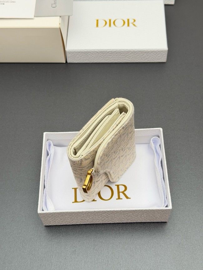 Dior Saddle Bloom Card Holder S5652 Beige