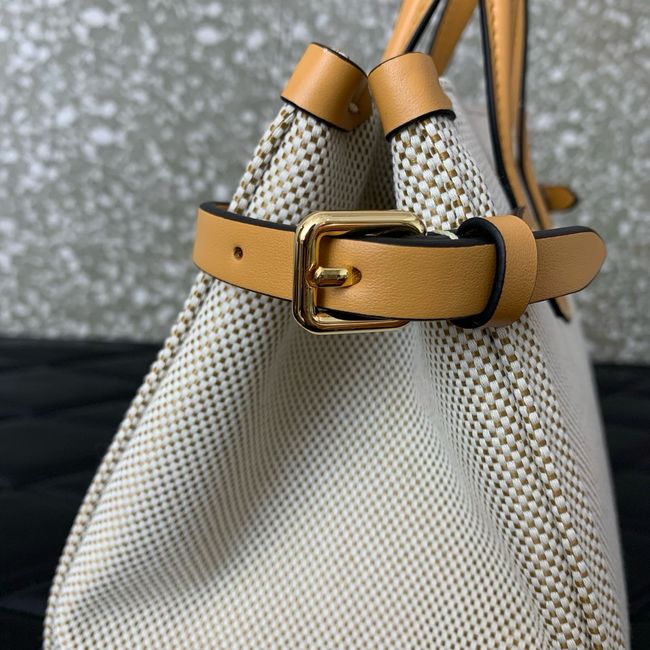 ALENTINO GARAVANI ANTIBES small Canvas leather bag WB0R20 tobacco