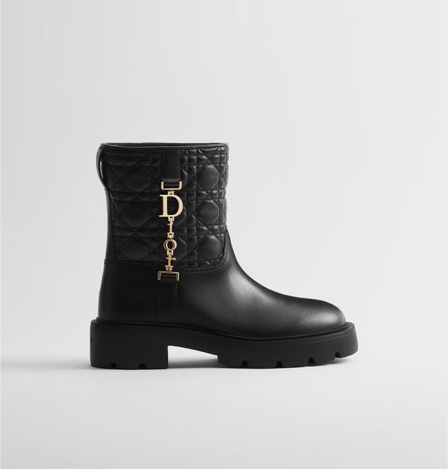 Diorly Ankle Boot Black Calfskin and Quilted Cannage Lambskin KCT291 Diorly Ankle Boot Black Calfskin and Quilted Cannage Lambskin KCT291