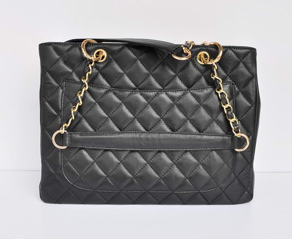 Cheap Chanel Classic CC Shopping Bag A20995 Black Lambskin Golden Cheap Chanel Classic CC Shopping Bag A20995 Black Lambskin Golden